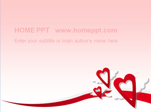 Pink love background romantic love PPT template download