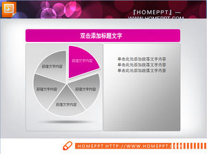 Pink with PPT Pie Chart material with text box description