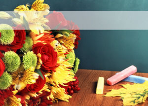Podio Flowers - 2012 modello di ppt Festa degli insegnanti