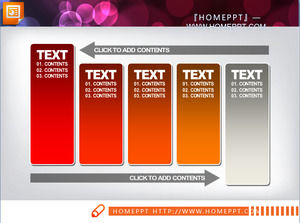 PPT caseta de text diagramă flux ciclu