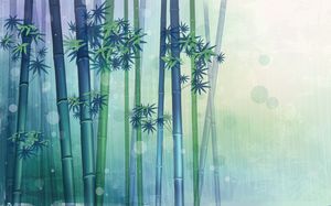 Тихий бамбуковый бамбук PPT фоновый рисунок