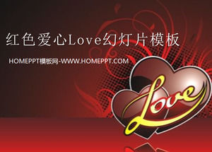 Red Crystal Love Background Valentine Day Template Slide Unduh
