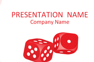 紅色骰子背景娛樂的PowerPoint模板下載