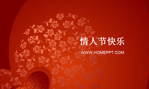 Ziua PPT Template Red Rose fundal Valentine