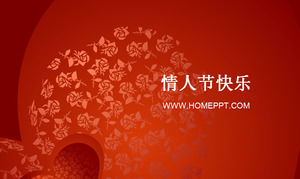 Red Rose Background Valentine's Day PPT Template Red Rose Background Valentine's Day PPT Template