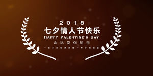 ロマンチックな中国のバレンタインデーラブアルバムPPTテンプレート