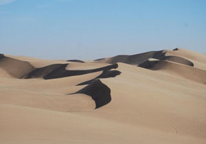 Dunas de arena en el desierto de plantilla de PowerPoint