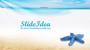 Seaside starfish beach PowerPoint Template