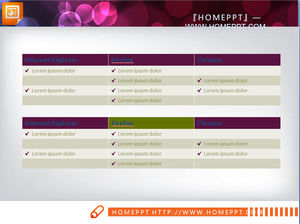 简单实用的紫色数据表PowerPoint演示材料下载