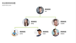 Simple avatar PPT organization chart