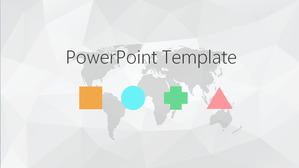Simple gray polygon background Elegant PPT template, elegant PPT template download