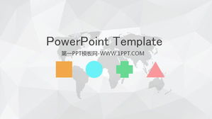 Simples fundo cinza polígono modelo elegante PPT