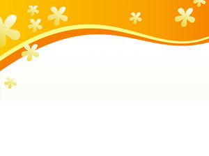 Gambar latar belakang PPT bunga oranye sederhana