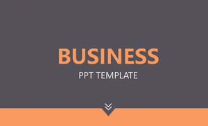簡單的橙色灰色斜線背景業務PPT模板免費下載