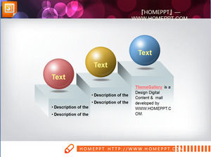 Enam tingkat hubungan progresif PPT grafik Template Download