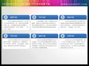 Six parallel relations of the PPT text box template
