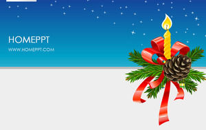velas da estrela de Natal PPT Download template