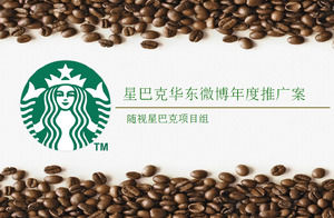 Starbucks mikroblogowania roczna sprawa promocja szablon ppt