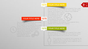 Stereo label timeline PPT template