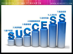 succès commercial « succès » sept éléments coulissent matériel d'illustration