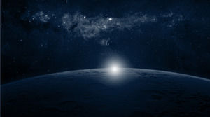 Sun rising planet PPT background image