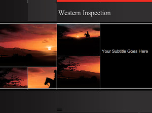 Sunset di bawah template Ksatria PowerPoint Download