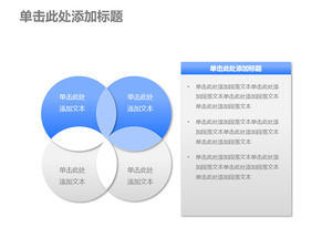 Text description box Venn diagram PPT template