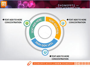 The three-element loop wraps around the PowerPoint presentation template