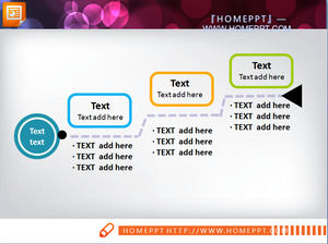 Three-node PowerPoint presentation template download