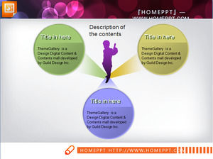 Three - round diffusion polymerization relationship PPT chart template