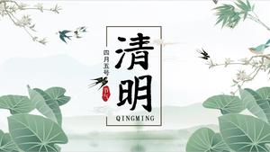 Geleneksel festival Ching Ming Festivali PPT şablonu
