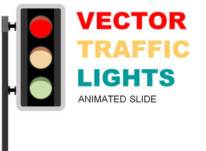 Traffic style dessin animé lumière de Powerpoint les modèles