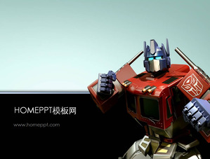Transformers cartone animato sfondo animato modello PPT scaricare