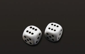 Two Rolling Dice powerpoint template