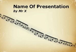 Two sets of music theme ppt template