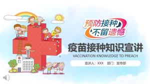 Modelo de PPT de promoção de conhecimento de vacinação