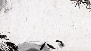 Hintergrund-Bild der Weinlese-Gras-Papier-chinesischen Art PPT