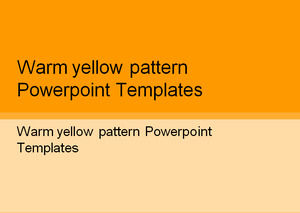 溫暖的黃色圖案PPT模板