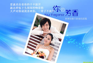 Hochzeitsfoto Hintergrund PPT-Vorlage herunterladen