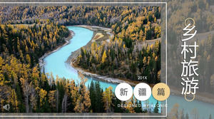 Template PPT pariwisata Xinjiang