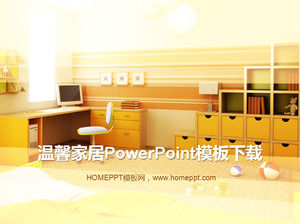 Modèle PowerPoint maison jaune chaud téléchargement
