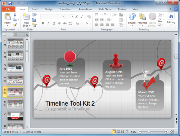 Toolkit Timeline 2 สำหรับ PowerPoint