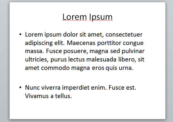 Lorem Ipsum dans les présentations PowerPoint