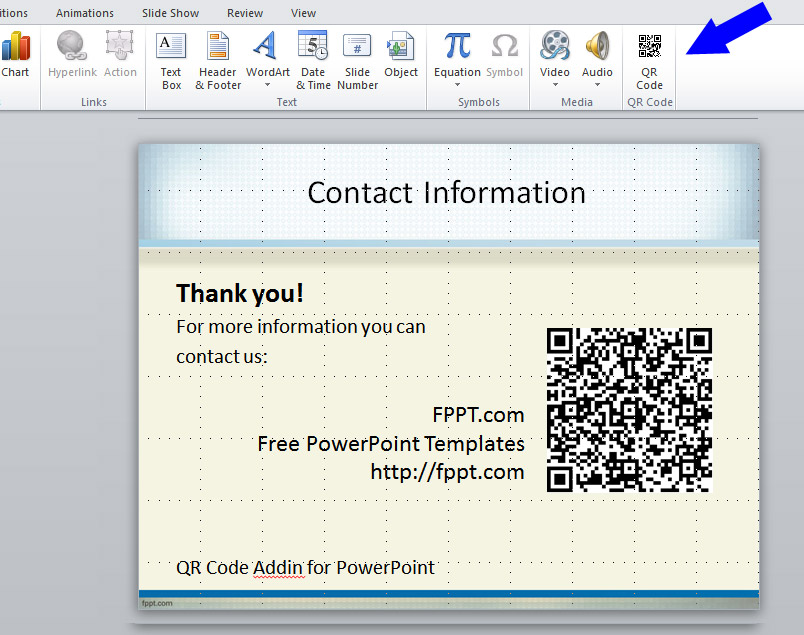 QR Code Addin Pour PowerPoint QR Code Addin Pour PowerPoint