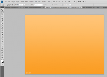 Cara membuat slide internal Photoshop untuk presentasi PowerPoint