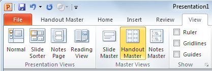 파워 포인트 유인물을 슬라이드 만드는 방법