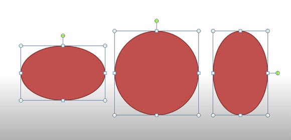 PowerPoint 2010の中にサークルや楕円形を描画する方法