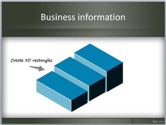 สไลด์สำหรับการเปรียบเทียบโดยใช้ขั้นตอน 3 มิติใน PowerPoint