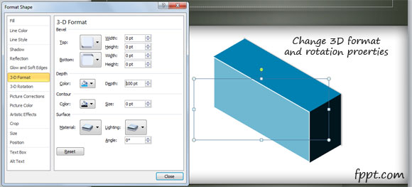 PowerPointで3Dボックスを作成する方法