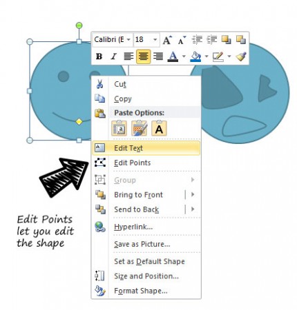 How to edit a shape in PowerPoint 2010